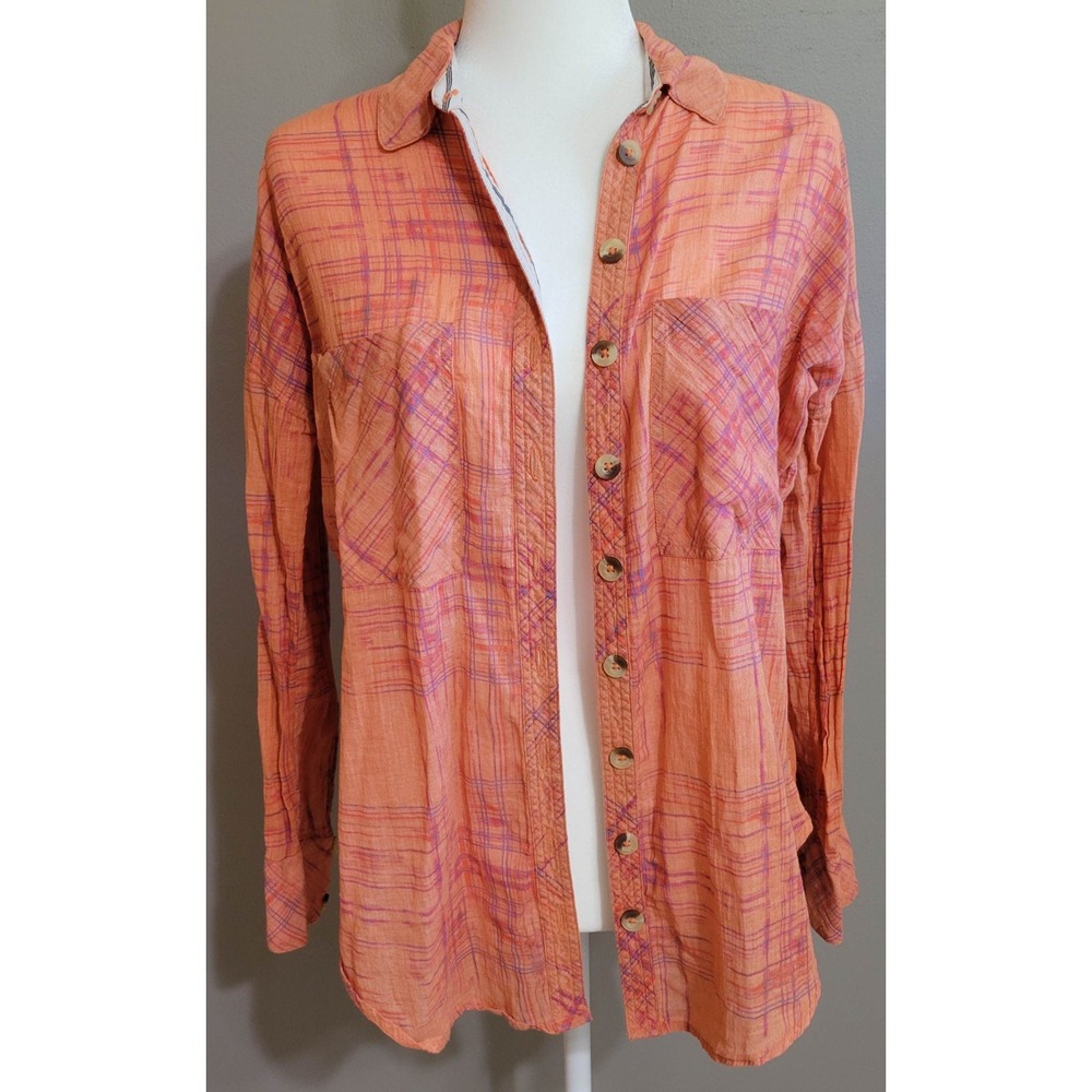 Free People Shore Vibes Cotton Button-Down Shirt